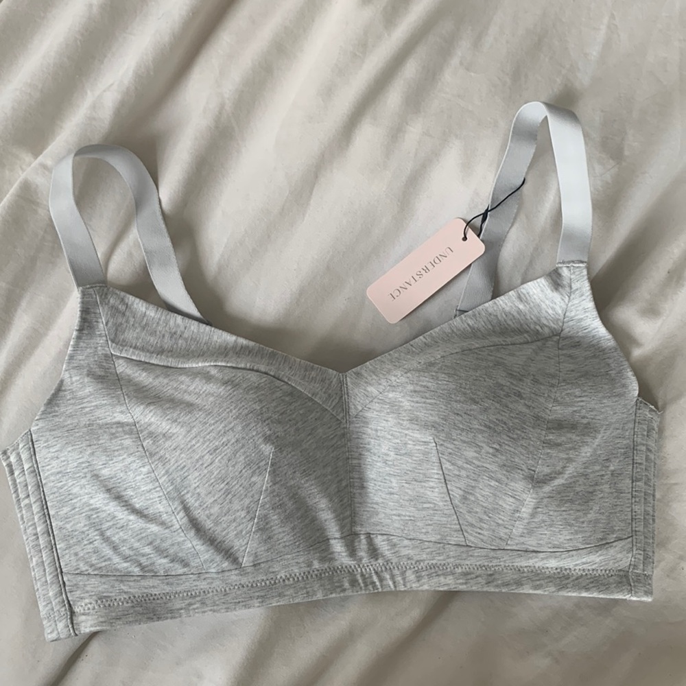 NWT Understance Cotton Heather Wireless Bras (2 pack) 36D, 1 beige & 1 gray
